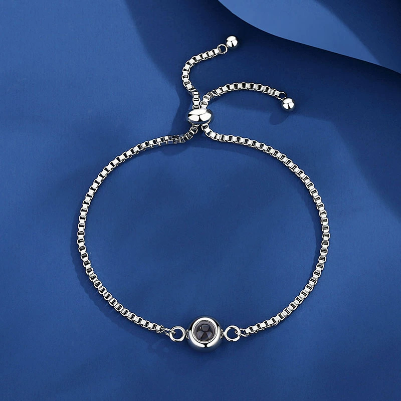 Personalized Rolo Chain Photo Bracelet - Image 5