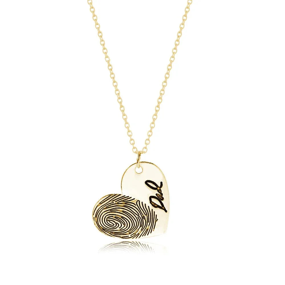 Custom Fingerprint Necklace with Engraved Name - Image 6
