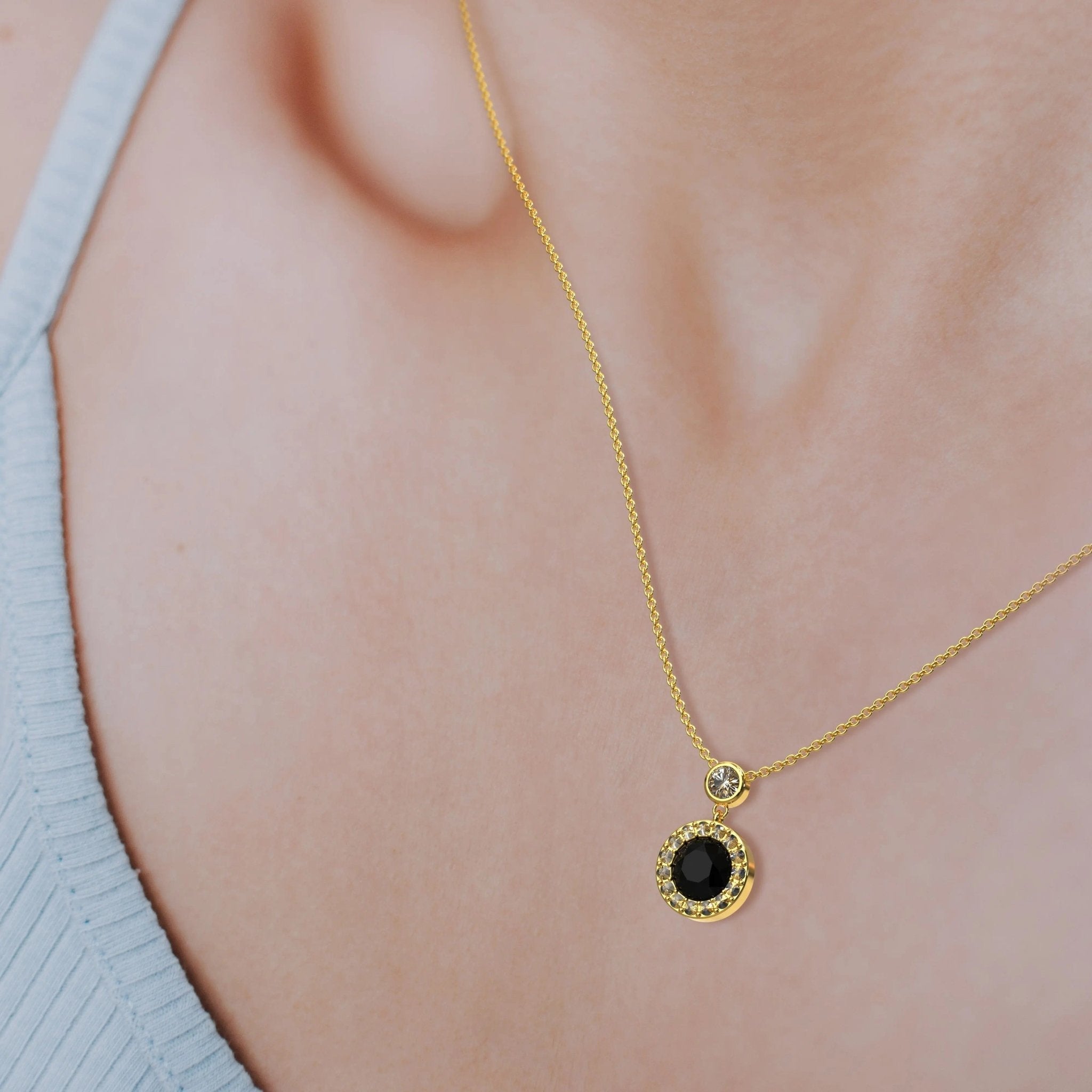 Custom Mini Halo Diamond Hidden Photo Necklace - Image 5