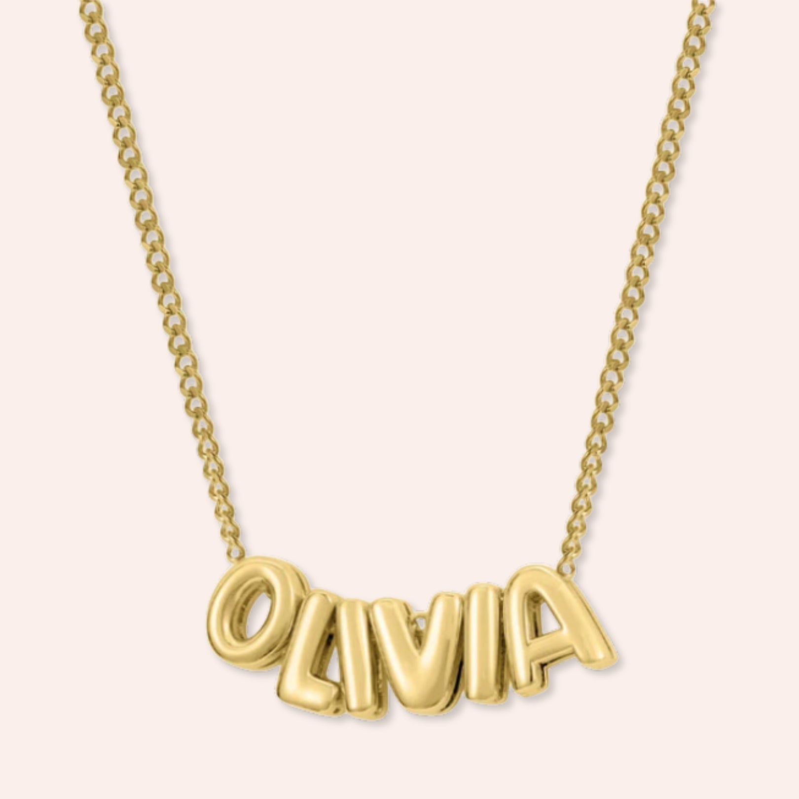 Custom Name in 3D Bubble Letters Necklace - Image 4