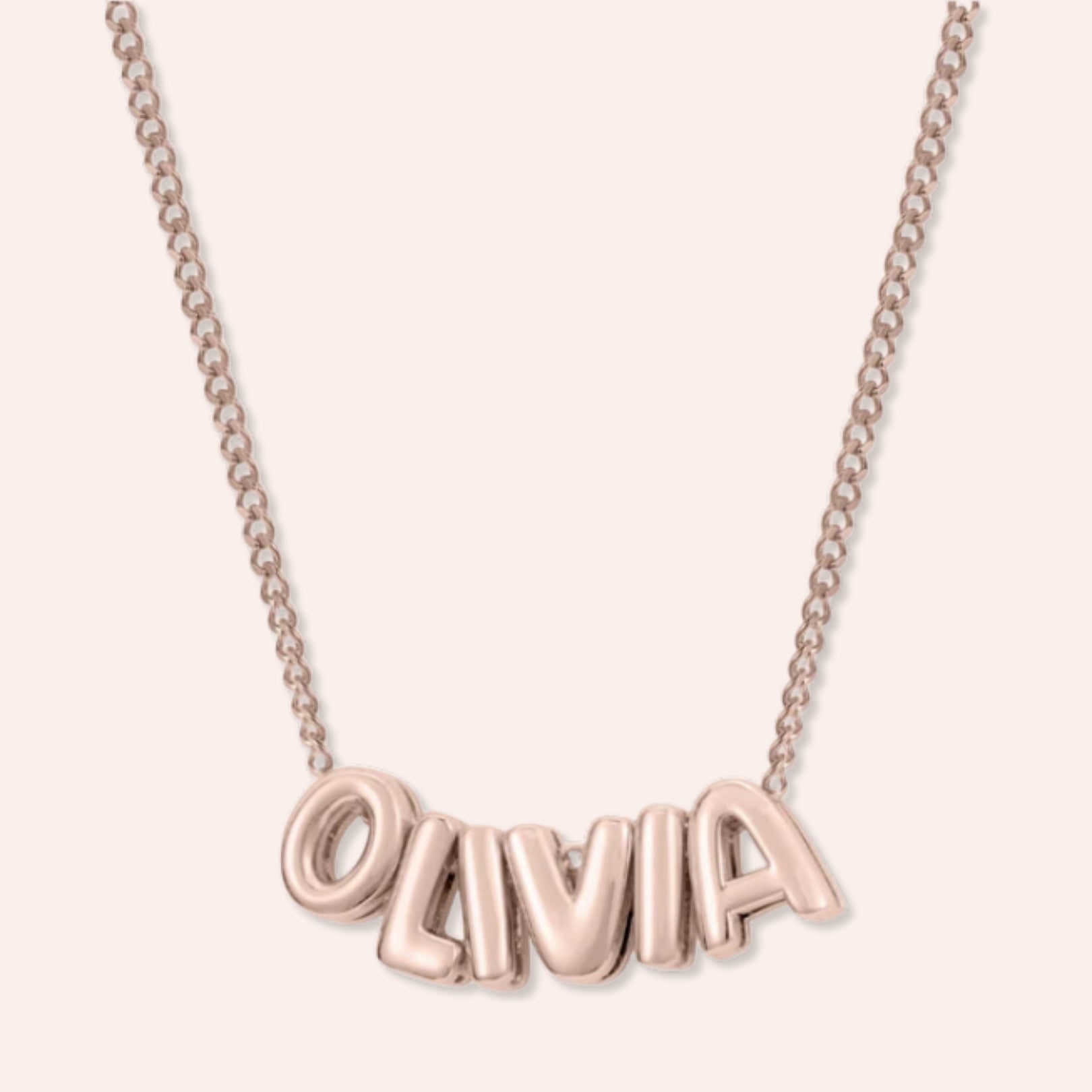 Custom Name in 3D Bubble Letters Necklace - Image 3