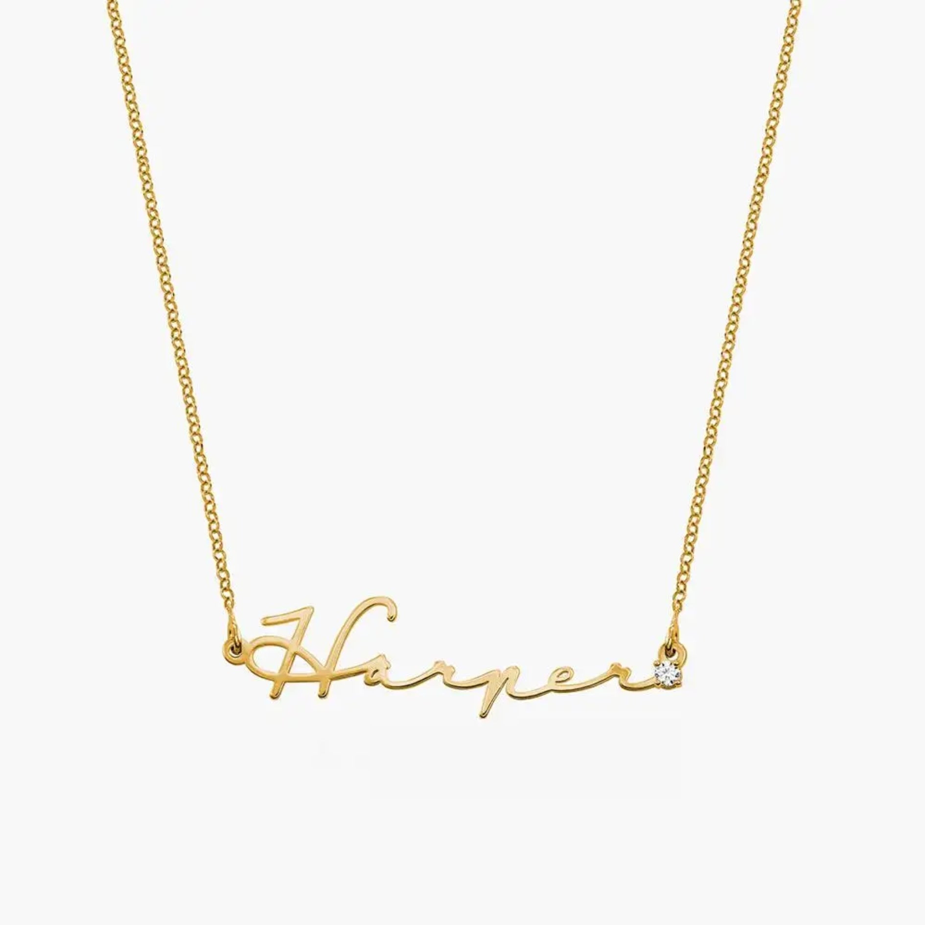 Custom Name with Diamond Tip Necklace - Image 5