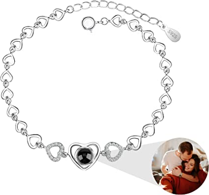 Custom Photo Projection Heart Fashion Bracelet - Image 2