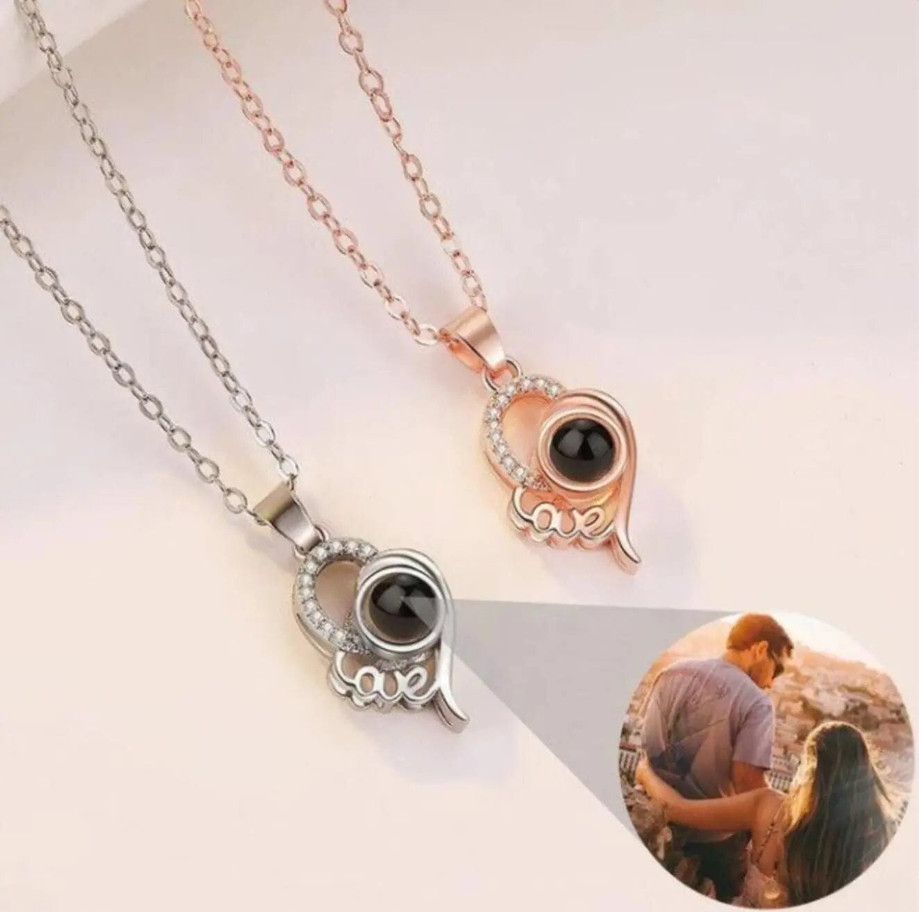 Custom Photo Projection Love Necklace - Image 2