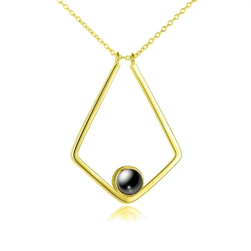 Custom Photo Projection Polygon Pendant Necklace - Image 4