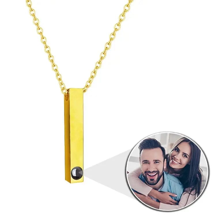 Custom Photo Projection Rectangular Bar Necklace - Image 6