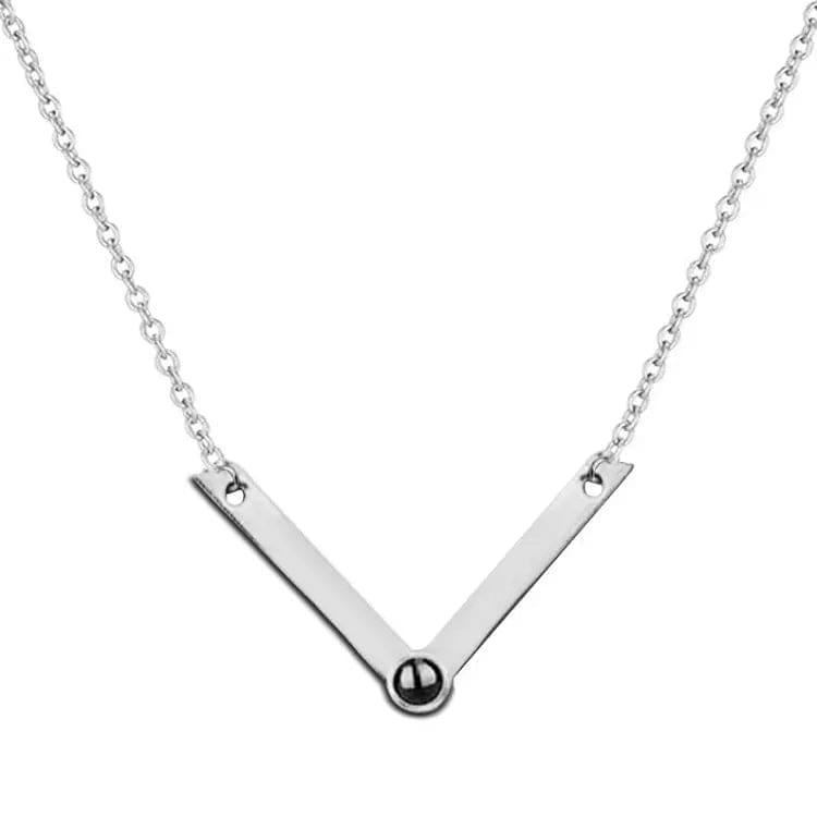 Custom Photo Projection V-Shaped Pendant Necklace - Image 6