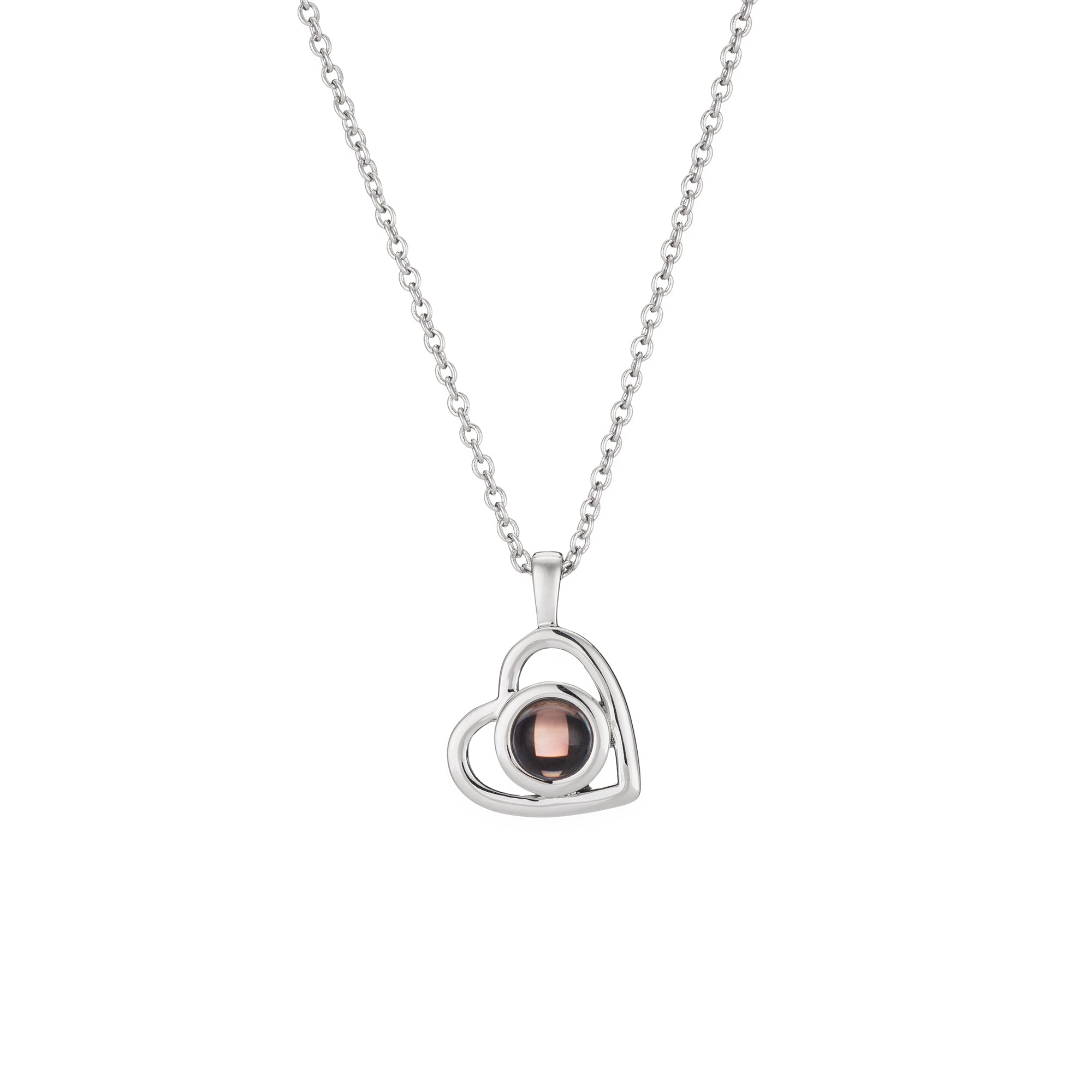 Personalized Heart Photo Necklace - Image 2